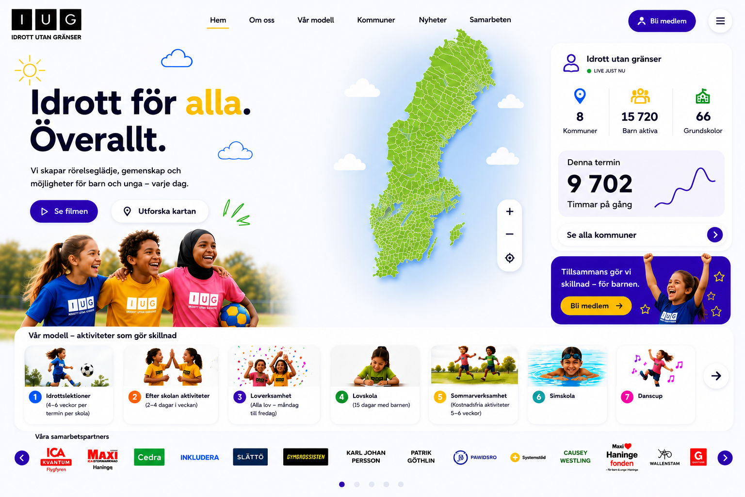 Idrott utan gränser webbdesign