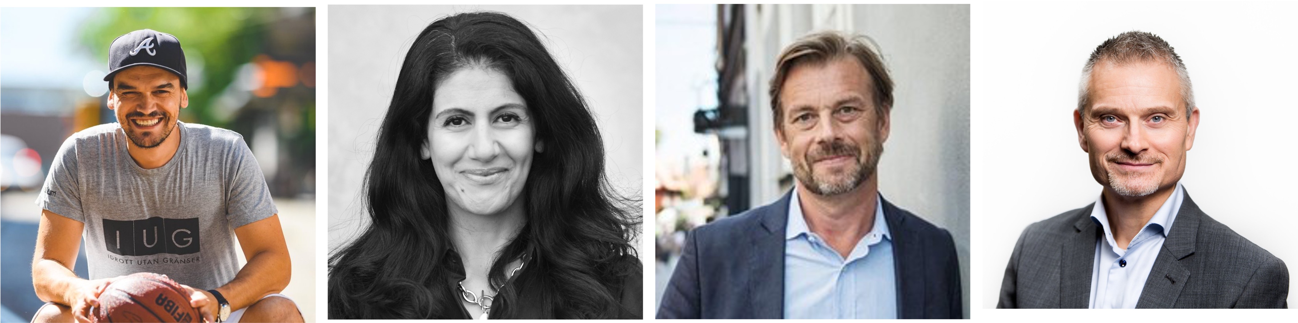 Idrott utan gränsers styrelse: Admir Lukacevic, Golnaz Hashemzadeh, Michael Wolf och Stefan Hollmark